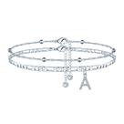 Pulseira Ursteel Initial Silver banhada a ouro 14k 8,5"+extensor