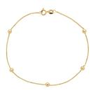 Pulseira veneziana com bola 3mm ouro Pulseira veneziana com bola 3mm ouro