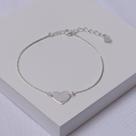 Pulseira Veneziana Folheada a Prata Coração