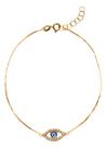 Pulseira Veneziana Olho Grego Feminina Maciça Ouro 18k