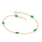 Pulseira verde presente mãe mulher namorada rommanel 18k
