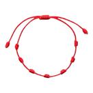 Pulseira Vermelha 7 Nós Kabbalah Ajustável Para Proteção