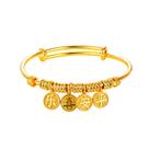 Pulseira Vietnamese Gold Placer ajustável com miçangas para mulheres