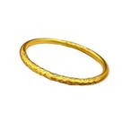 Pulseira Vietnamese Gold Placer Scroll Pattern 99% dourada 30g