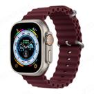 Pulseira Vinho 42/44/45/49mm Oceano Silicone Compatível Relógio Serie 8 7 6 SEE
