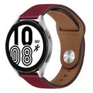 Pulseira Vinho de Couro 20mm Compativel Smartwatch Watch3 41/45mmActive2 Bip GTR42/47m GTS GTR3/PRO