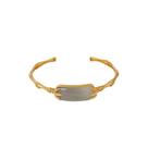 Pulseira vintage Bamboo Leaf 925 banhada a ouro para mulheres