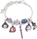 Pulseira Witch Hunters Guild Rumi Mira Zoey com espada e gato Pulseira Witch Hunters Guild Rumi Mira Zoey com espada e gato