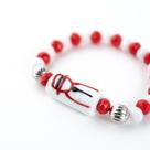 Pulseira Zé Pelintra Firma Desenhada Cristal e Silicone