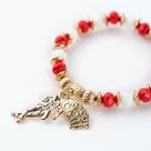 Pulseira Zé Pelintra Pingente Zé e Baralho Cristal Silicone