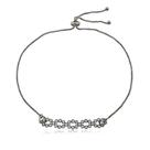 Pulseira Zircônias Cristais Elo Ródio Negro