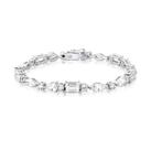 Pulseira zirconias redondas e navetes 17cm joia de prata luxo exclusivo moverich Pulseira zirconias redondas e navetes 17cm joia de prata luxo exclusivo moverich