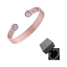 Pulseiras Ajustáveis De Cobre Puro Em Ouro Rosé Para Homens E Mulheres, Joias De Saúde Com Ímãs