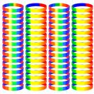 Pulseiras Bouiexye 40 unidades de silicone arco-íris 21,5 cm