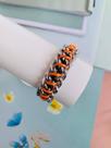 Pulseiras bracelete Maximalismo banhado a prata com macramê