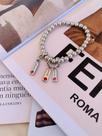 Pulseiras braceletes de miçangas Prateadas com berloques Palavras Amor Paixão e Alegria