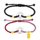 Pulseiras Calcedony Ping An para casais em prata 925 Pulseiras Calcedony Ping An para casais em prata 925
