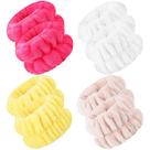 Pulseiras Chuangdi para lavar o rosto, toalha de microfibra, 4 pares