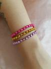 Pulseiras Coloridas banhadas Cores Vivas modelo Veneziana brilhante