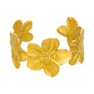 Pulseiras De Aço Inoxidável Douradas Vintage Com Flores Para Mulheres, Joias Para Presentes De Festa