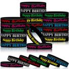 Pulseiras de borracha BBTO Happy Birthday Silicone 48 peças