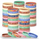 Pulseiras de borracha Morcheiong Motivational Quote 120 peças