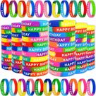 Pulseiras de borracha Neureyte Birthday 176 peças, 22 estilos Pulseiras de borracha Neureyte Birthday 176 peças, 22 estilos