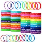 Pulseiras de Borracha Skylety Bible Bracelets - Pacote com 60 Peças