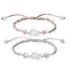 Pulseiras de casal S999 Silver Pixius feitas à mão ajustáveis