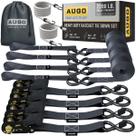 Pulseiras de catraca AUGO Heavy Duty, pacote com 4, 15 pés, 1000 kg, resistência à ruptura