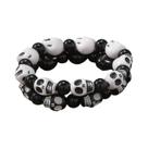 Pulseiras De Caveira Gótica Punk Para Mulheres E Homens, Feitas À Mão, Joias Elásticas De Hip Hop