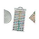 Pulseiras De Cerâmica Estrela-do-mar Bicolor, 12 Peças, Ajustáveis, Para Verão, Praia E Surf, Para