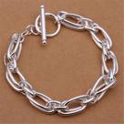Pulseiras De Corrente Prateadas Para Homens E Mulheres, Joias Nobres Para Festa De Casamento,