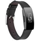 Pulseiras de couro compatíveis com Fitbit Inspire 3/2/1 - pretas