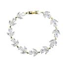 Pulseiras De Folha Branca Com Zircônia Cúbica Para Mulheres E Homens, Joias Para Casamento E Festas Pulseiras De Folha Branca Com Zircônia Cúbica Para Mulheres E Homens, Joias Para Casamento E Festas