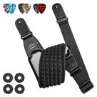 Pulseiras de guitarra LEKATO para guitarra elétrica e baixo de 3,5 cm de largura, cinza
