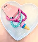 Pulseiras de Miçanga Infantil Sorvete (conjunto com três pulseiras)