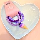 Pulseiras de Miçanga Infantil Sorvete (conjunto com três pulseiras)