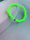 Pulseiras de miçangas colorida Verde neon com olho grego