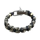 Pulseiras De Paracord Ajustáveis Com Crânio Gótico Punk Rock Joias Modernas Com Pingente De