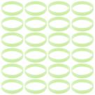 Pulseiras de pulseira NUOBESTY Luminous Silicone 100 unidades verdes