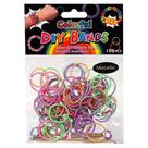 Pulseiras de recarga DIY Bands Metallic Rainbow 100 unidades com clipes