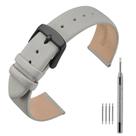 Pulseiras de relógio ANNEFIT Calfskin Leather 22mm para relógio cinza