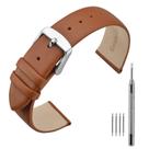 Pulseiras de relógio ANNEFIT em couro de bezerro de 22 mm para relógio marrom