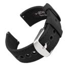 Pulseiras de relógio Archer Canvas Quick Release 18 mm pretas