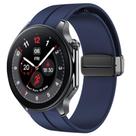 Pulseiras de relógio Lamshaw com fivela magnética de silicone para OnePlus Watch 2 46 mm azul
