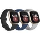 Pulseiras de Silicone Amzpas para Fitbit Sense/Versa 3 - Pacote com 3