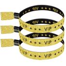 Pulseiras de tecido WristPhonbon VIP, pacote dourado de 100 pulseiras para eventos Pulseiras de tecido WristPhonbon VIP, pacote dourado de 100 pulseiras para eventos