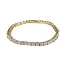 Pulseiras De Tênis De Zircônia Dourada Para Mulheres, Joias De Festa De Luxo Em Estilo Coreano Com Pulseiras De Tênis De Zircônia Dourada Para Mulheres, Joias De Festa De Luxo Em Estilo Coreano Com