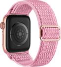 Pulseiras elásticas compatíveis com Apple Watch 44 mm 45 mm 42 mm 41 mm 40 mm 38 mm para mulheres e homens, pulseira trançada ajustável de loop solo macio para Apple Watch SE 40 mm Série 7, série 6, série 5 4 3 2 1 rosa